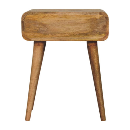 Taormina Natural Mango Wood Bedside Table with Drawer