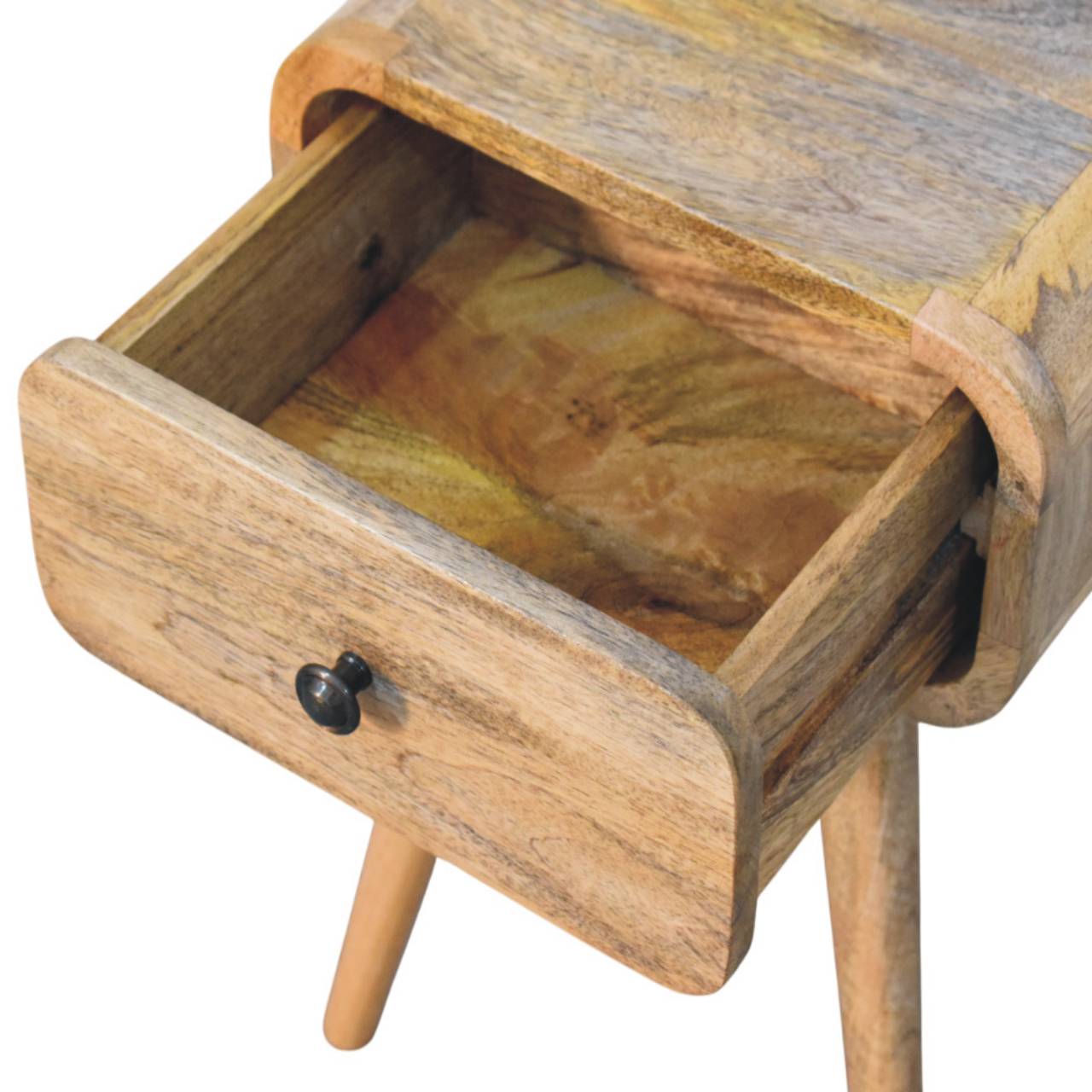 Vicenza Natural Mango Wood Nightstand with Drawer