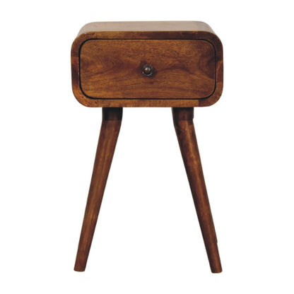 Vicenza Small Solid Wood Bedside Table with Drawer