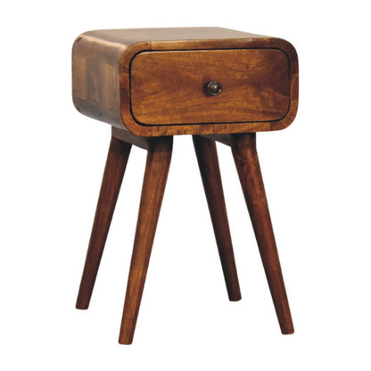 Vicenza Small Solid Wood Bedside Table with Drawer
