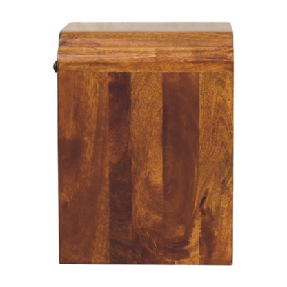 Paris Mango Wood Bedside Table with a Drawer and Shelf