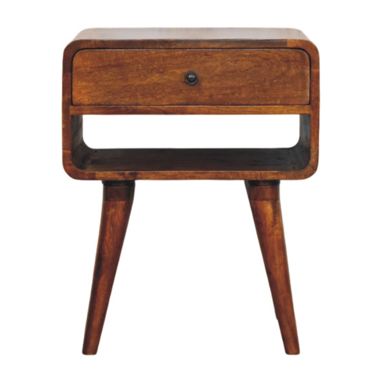 Taormina Solid Mango Nightstand with Drawer and Shelf