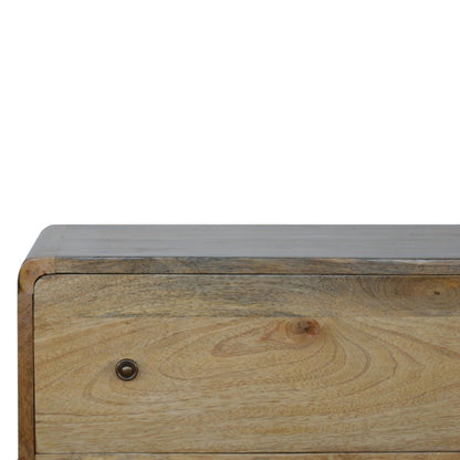 Urbino Curved Oak Mango Wood 3 Drawer Chest