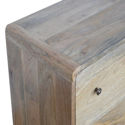 Urbino Curved Oak Mango Wood 3 Drawer Chest
