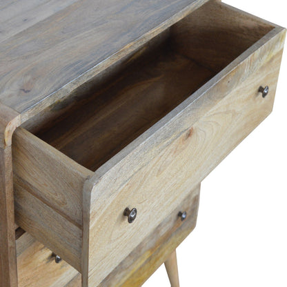 Urbino Curved Oak Mango Wood 3 Drawer Chest