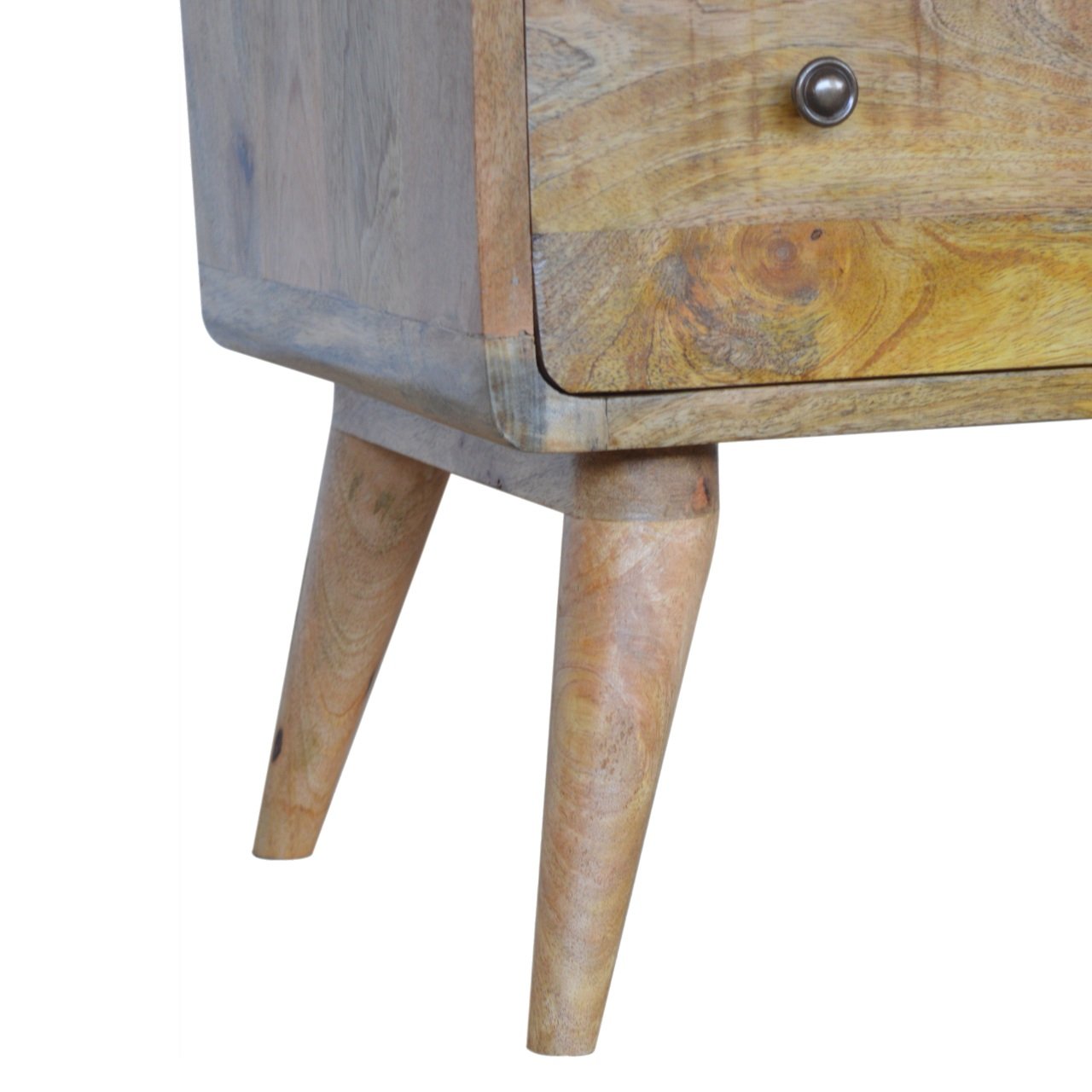 Urbino Curved Oak Mango Wood 3 Drawer Chest