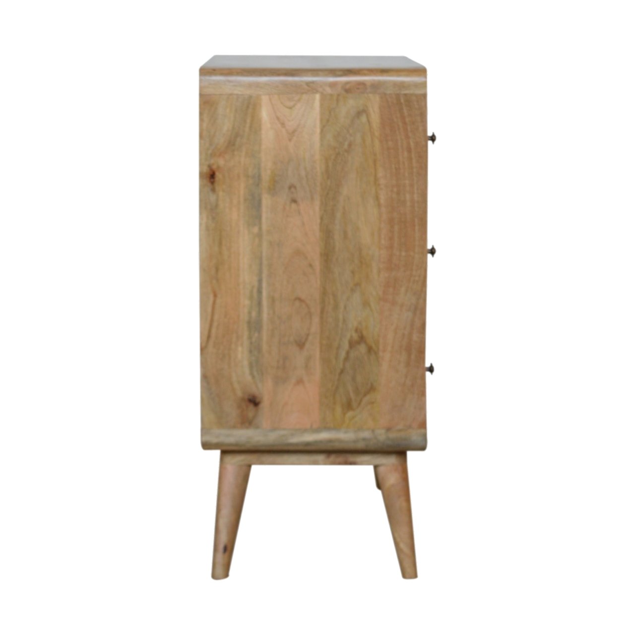 Urbino Curved Oak Mango Wood 3 Drawer Chest
