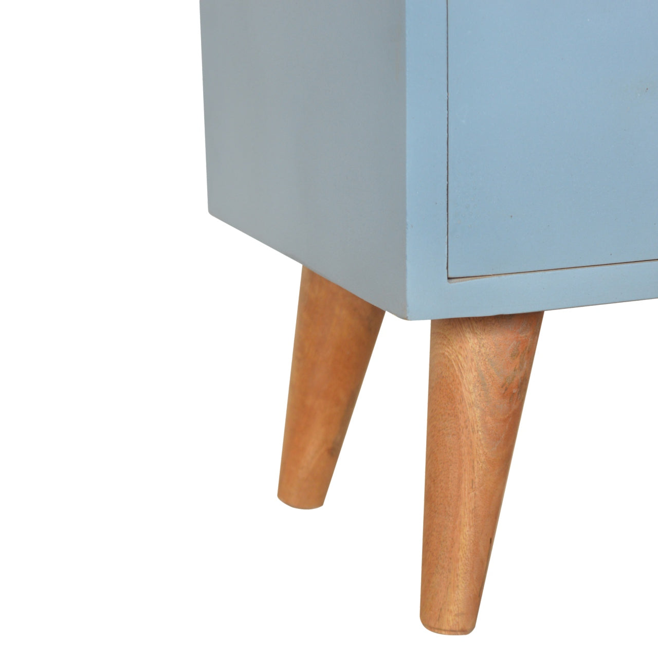 Sirmione Blue Hand Painted Mango Wood Bedside Table 2 Drawers