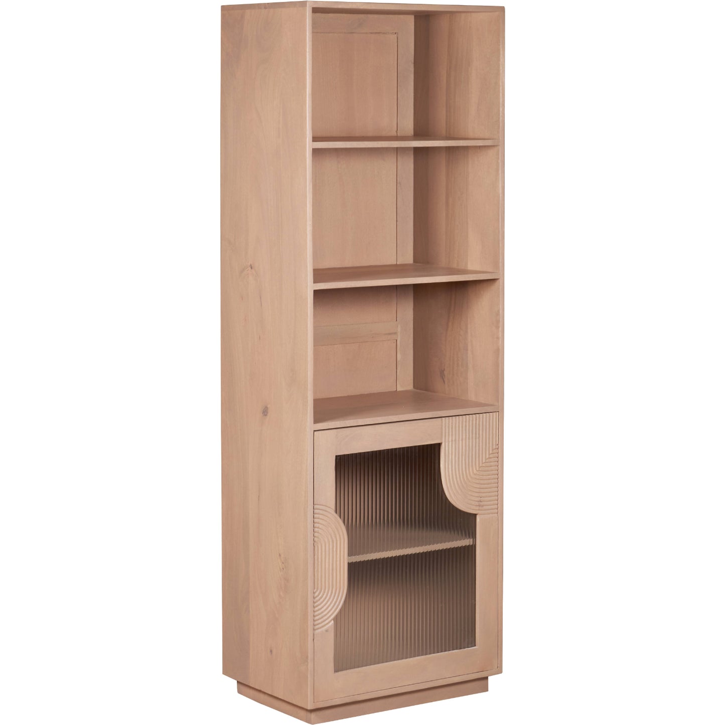 New Mexico Natural Mango Wood Display Cabinet with Door