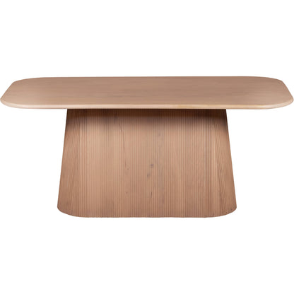 New Mexico Natural Mango Wood Six Seater Dining Table Ribbed Base