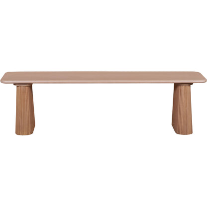 New Mexico Natural Mango Wood Dining Bench Ribbed Legs