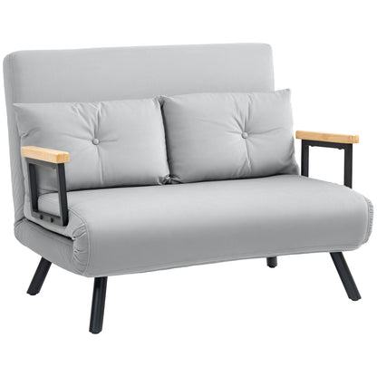 Pazike Light Grey 4 In One Convertible Double Sofa Bed With Cushions