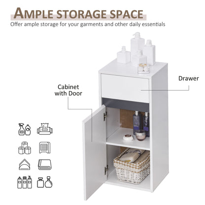 Noseka Bathroom Storage Cabinet With 3 Compartments In White