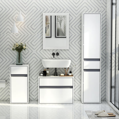 Noseka Bathroom Storage Cabinet With 3 Compartments In White