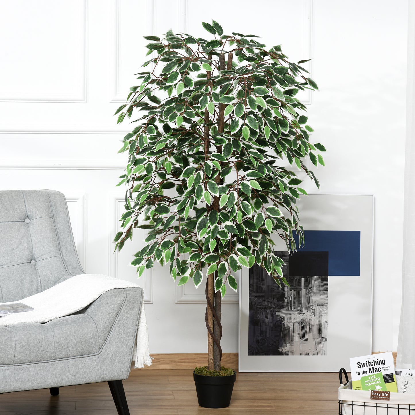 Keco Yona Artificial Indoor Green Plant In Decorative Pot H8 160cm