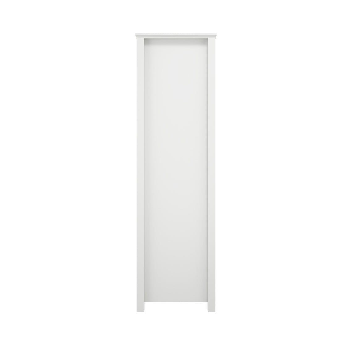 Tulle Panelled White Wood 2 Door Wardrobe 1 Drawer