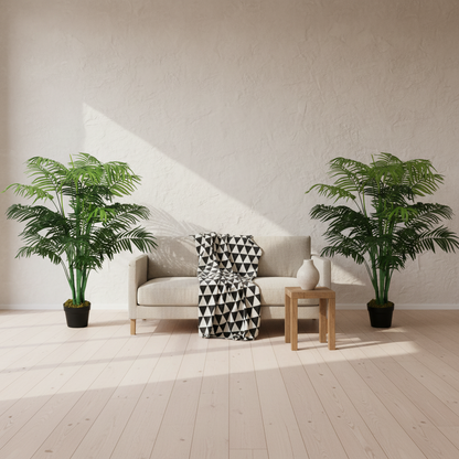Dimi Keha Pair Of Artificial Palm Style Trees In Pots 125cm