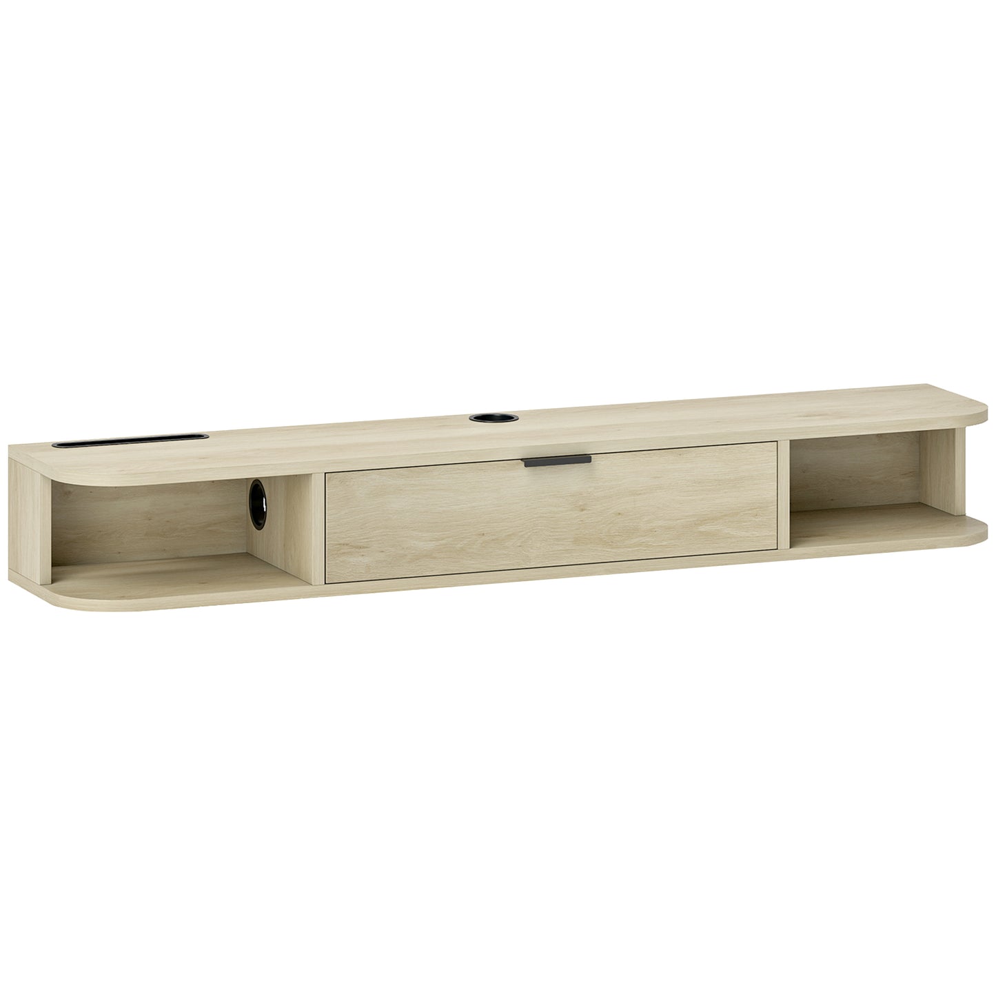 Avalani 120cm Natural Finish Floating TV Unit For Screens Up To 50 Inches