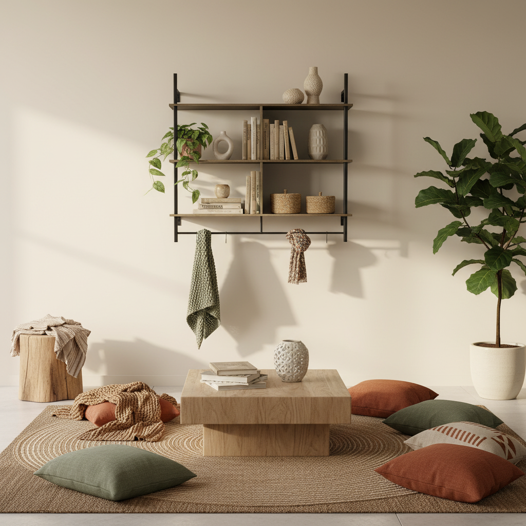 Ratolli Wood Effect Grey 3 Tier Floating Wall Shelves
