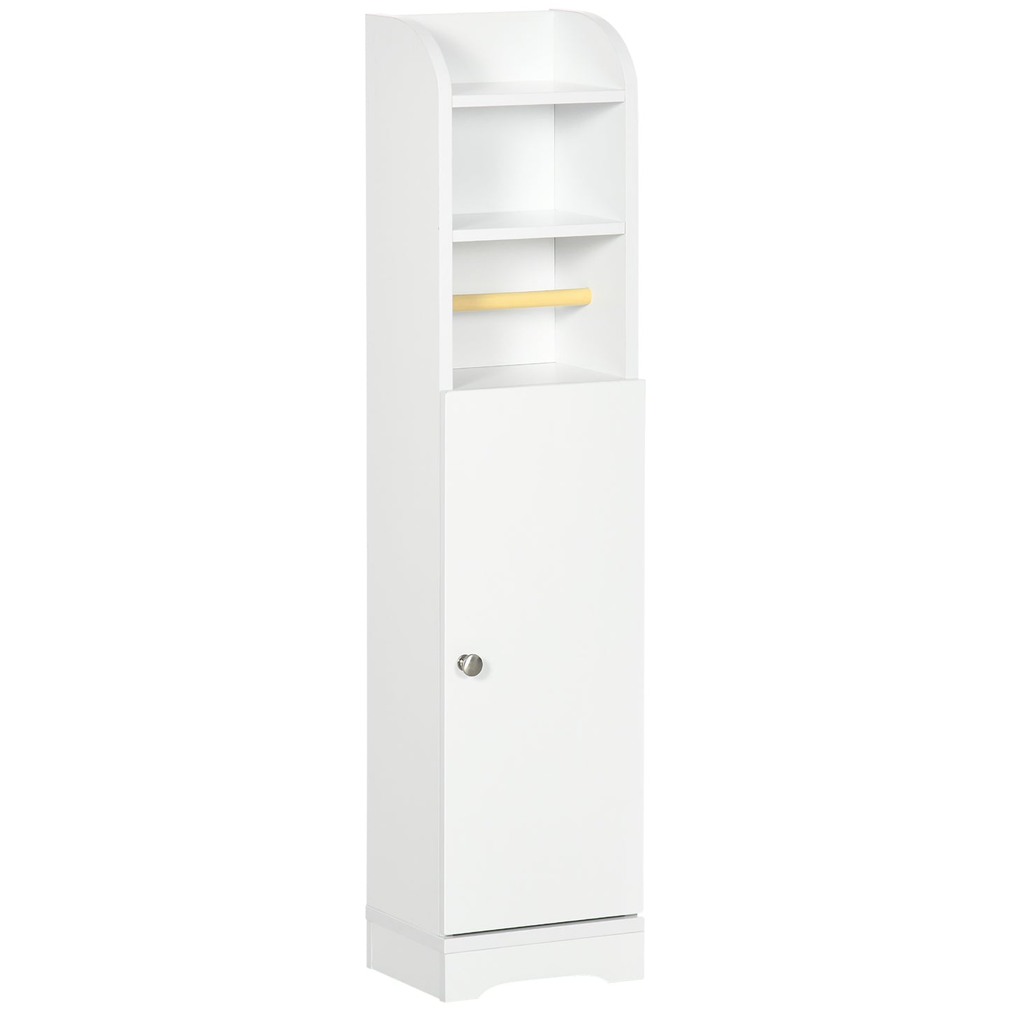 Vale Compact Narrow Bathroom Storage Cabinet In White