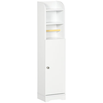 Vale Compact Narrow Bathroom Storage Cabinet In White