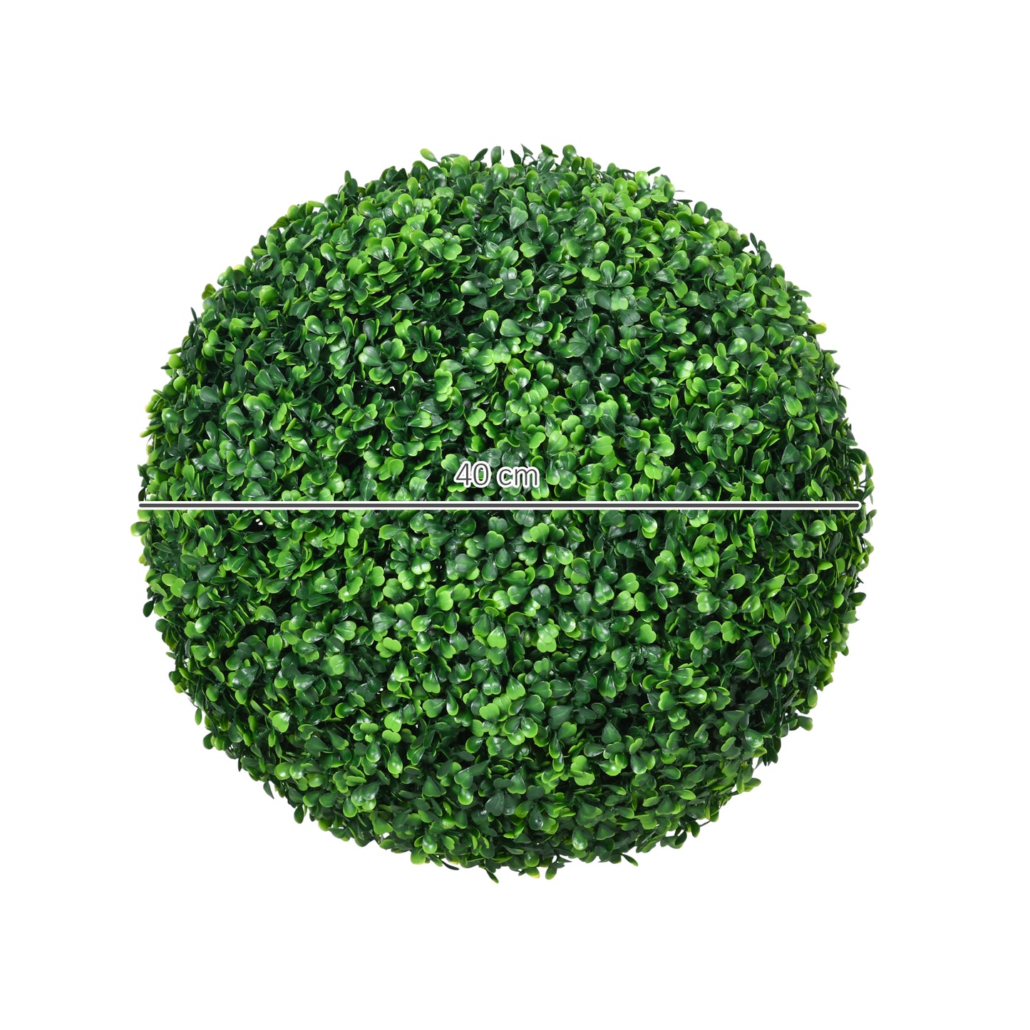 Tasa Halo Pair Of Artificial Boxwood Ball Plants In Green Finish