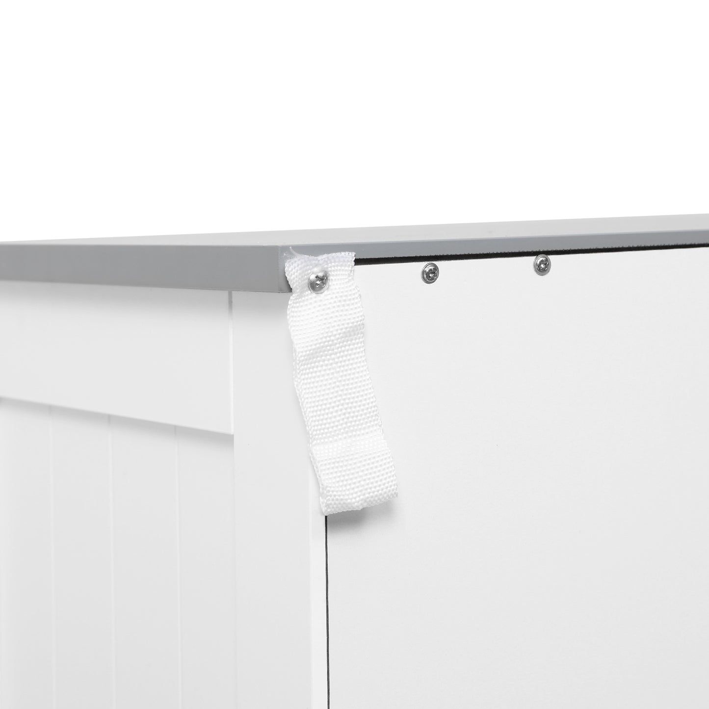 Tova White Bathroom Storage Cabinet With 2 Drawers Double Doors And Adjustable Shelves