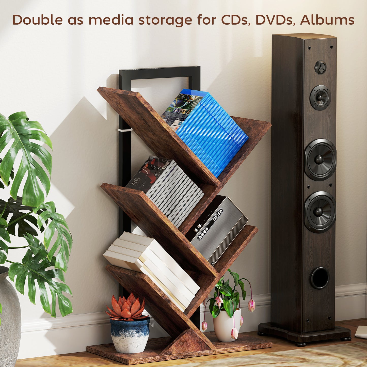 Rori Wood Wood Effect 4 Section Tree Style Bookcase