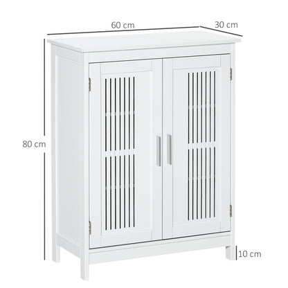 Vaco Modern White Bathroom Floor Storage Cabinet