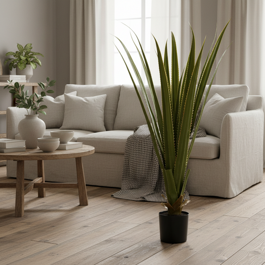 Lisu Raha Artificial Agave Style Succulent Plant In Pot For Indoor Or Outdoor Placement