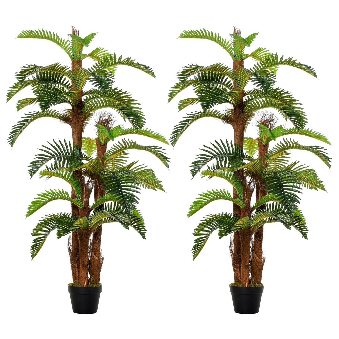Vira Nole Set Of 2 Artificial Tropical Fern Style Plants In Pots H8 150cm