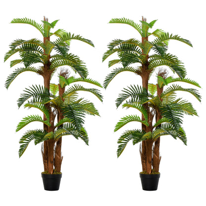 Vira Nole Set Of 2 Artificial Tropical Fern Style Plants In Pots H8 150cm