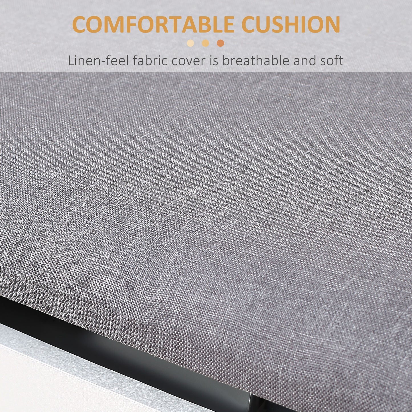 Fasoel Wooden Light Grey Shoe Bench With Cushioned Seat 2 Tier Storage