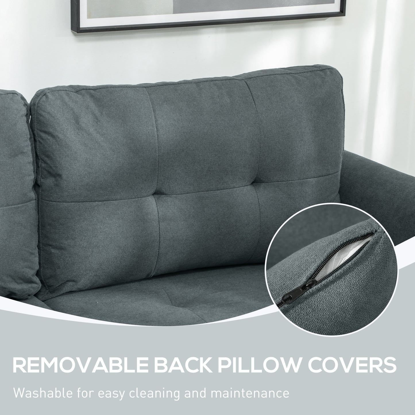 Bakeli Dark Grey Modular L Shaped Sofa With Integrated Storage