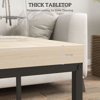 Vattesa Wooden Oak Finish Set Of 2 Nesting Coffee Tables