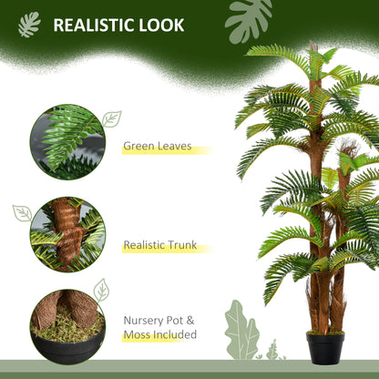 Vira Nole Set Of 2 Artificial Tropical Fern Style Plants In Pots H8 150cm