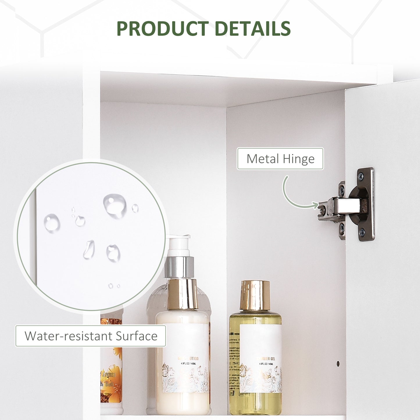 Ridila Tall Storage Cabinet With Adjustable Shelves For Bathroom Or Hallway Use White