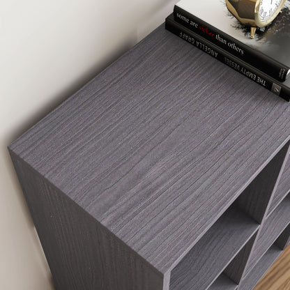 Fahe Wooden Grey 6 Cube Storage Bookcase