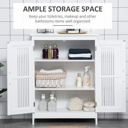 Vaco Modern White Bathroom Floor Storage Cabinet