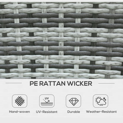 Zila 6 Seater Rattan Grey Outdoor Dining Set With Cushioned Armchairs And Glass Table