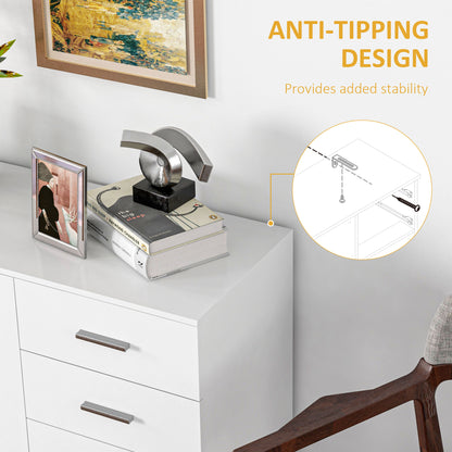 Bami High Gloss White Sideboard 2 Drawers 3 Doors