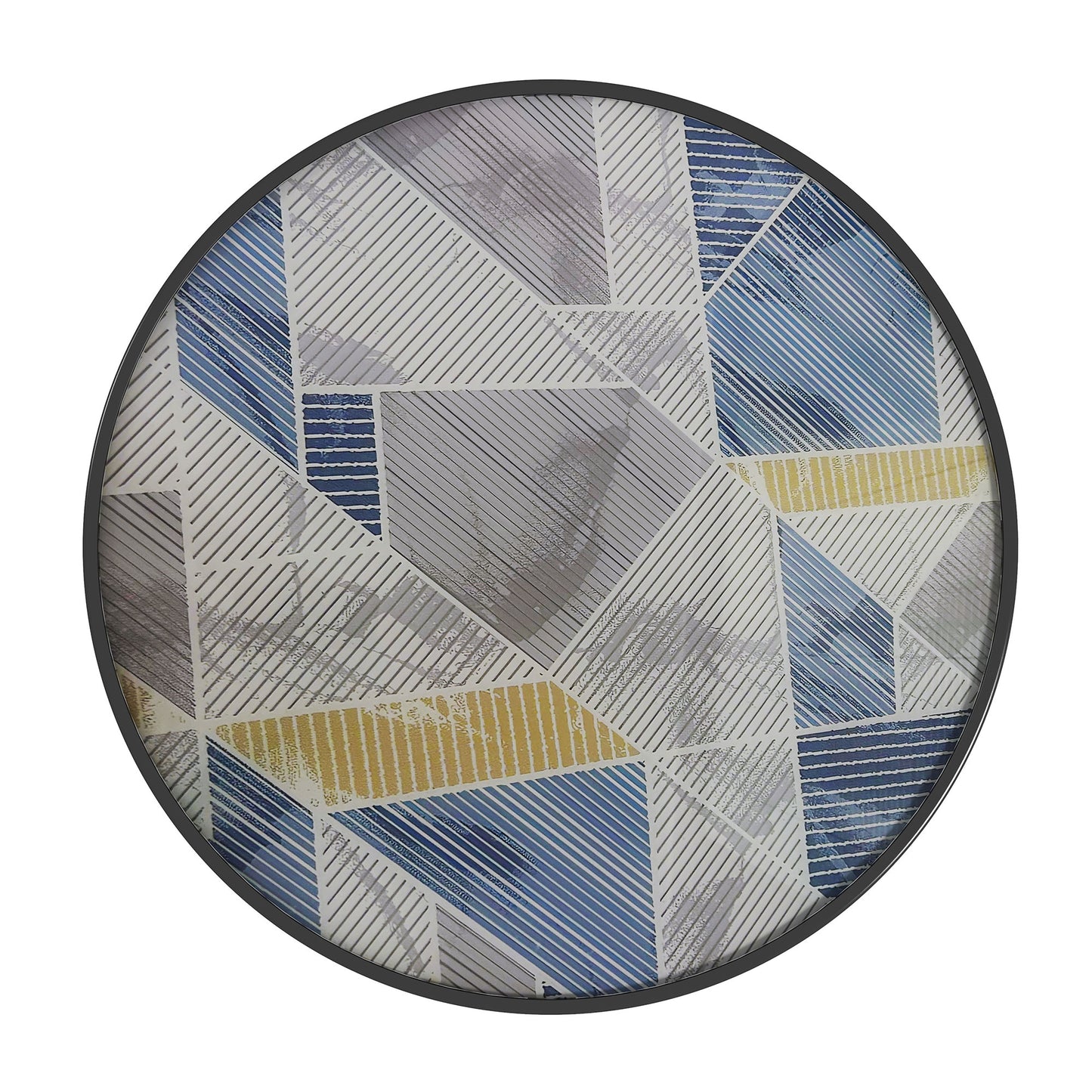Bahavi Glass Top Multicolour Round Garden Table