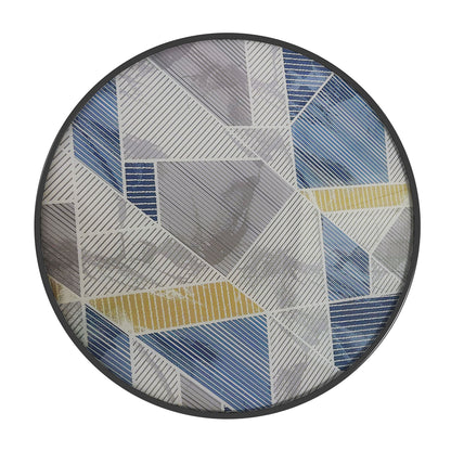 Bahavi Glass Top Multicolour Round Garden Table