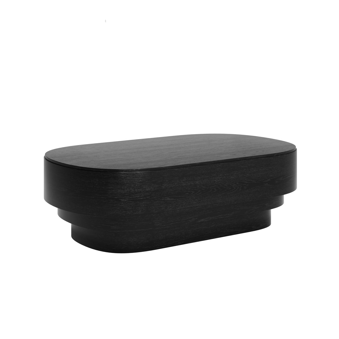 Mayfair Black Wooden Oval Coffee Table