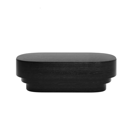 Mayfair Black Wooden Oval Coffee Table