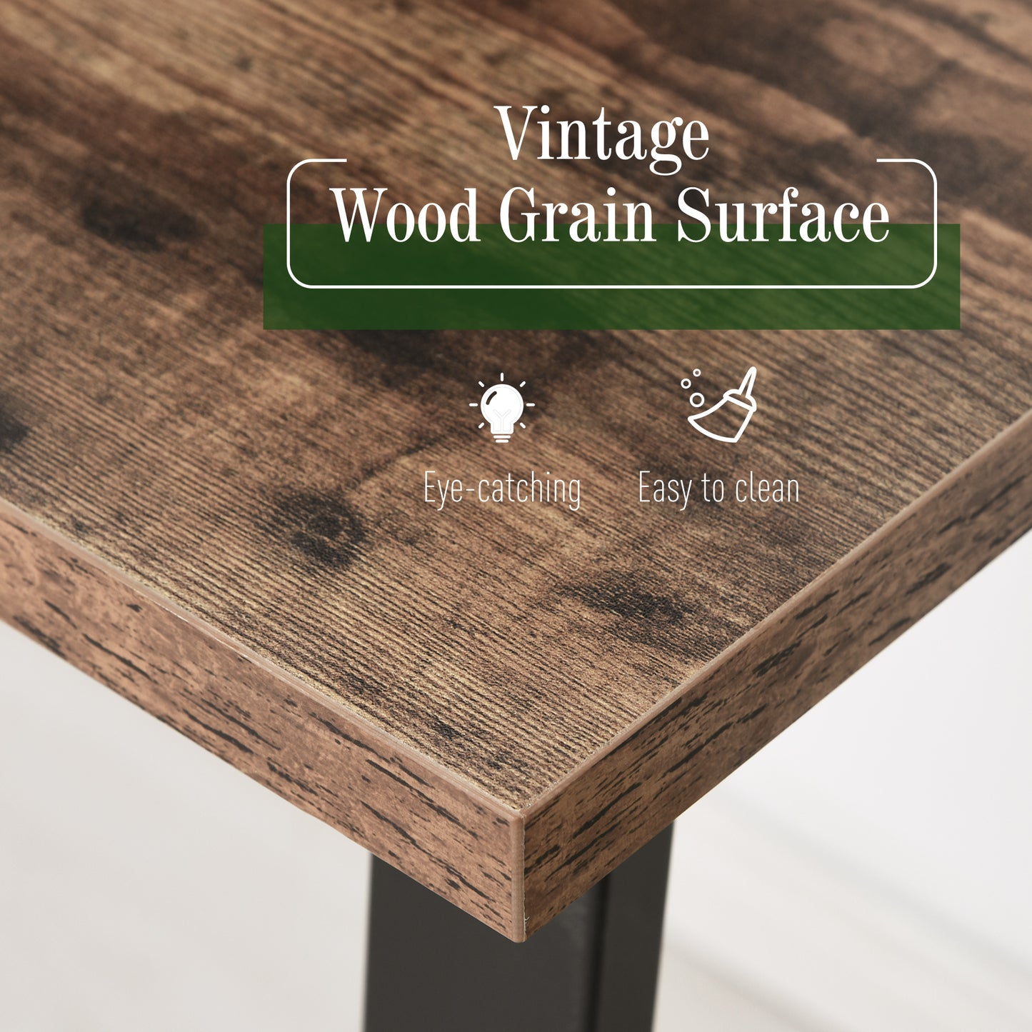 Rara 115cm Metal And Wood Rustic Brown And Black Industrial Writing Desk