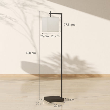 Mito Metal Black Tall LED Floor Lamp With Adjustable Colour TemFauxrature Remote And Foot Switch