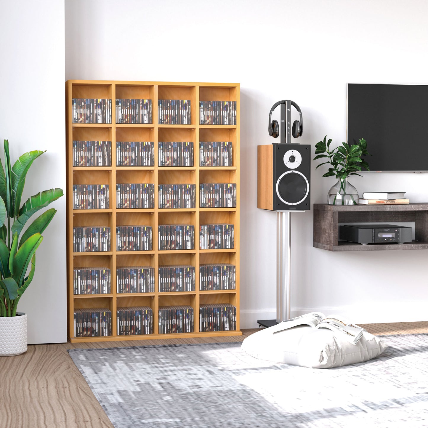 Dimo Tasu Wood Beech Adjustable CD Storage Unit