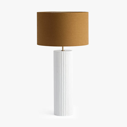 Verona Ochre Ceramic Ribbed Ceramic Table Lamp