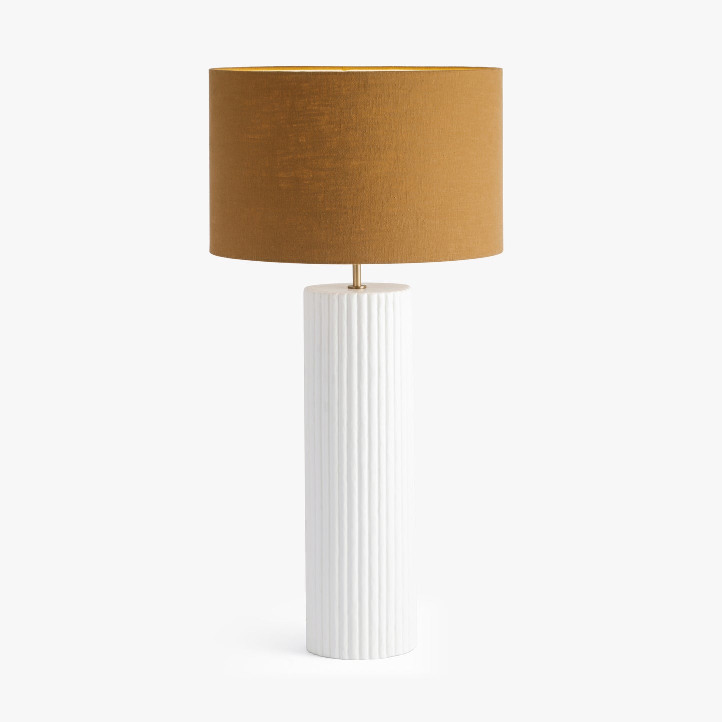 Verona Ochre Ceramic Ribbed Ceramic Table Lamp